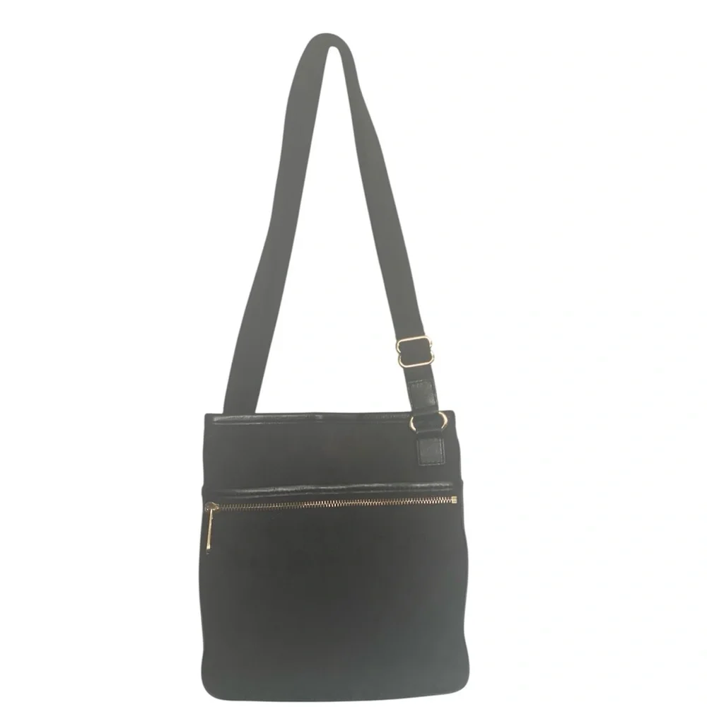 Michael Kors Black and Gold Messenger Bag